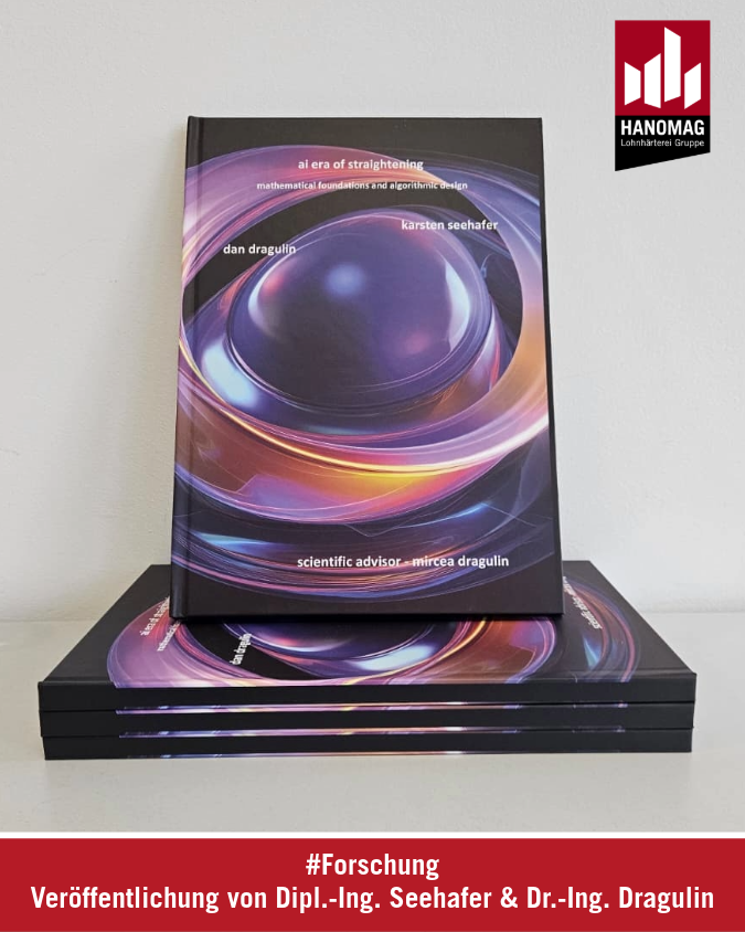 Das Bild zeigt das am 1. März 2026 veröffentlichte Fachbuch "AI era of straightening: Mathmatical Foundations and Algoritmic Design" durch Dipl.-Ing. Karsten Seehafer und Dr.-Ing. Dan Dragulin beim Westarp Verlag.